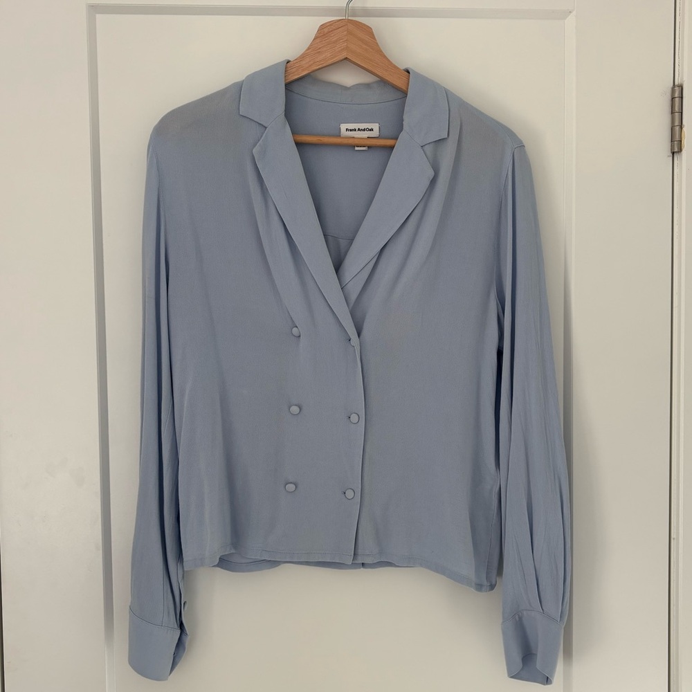 Frank and Oak double breasted button up blouse